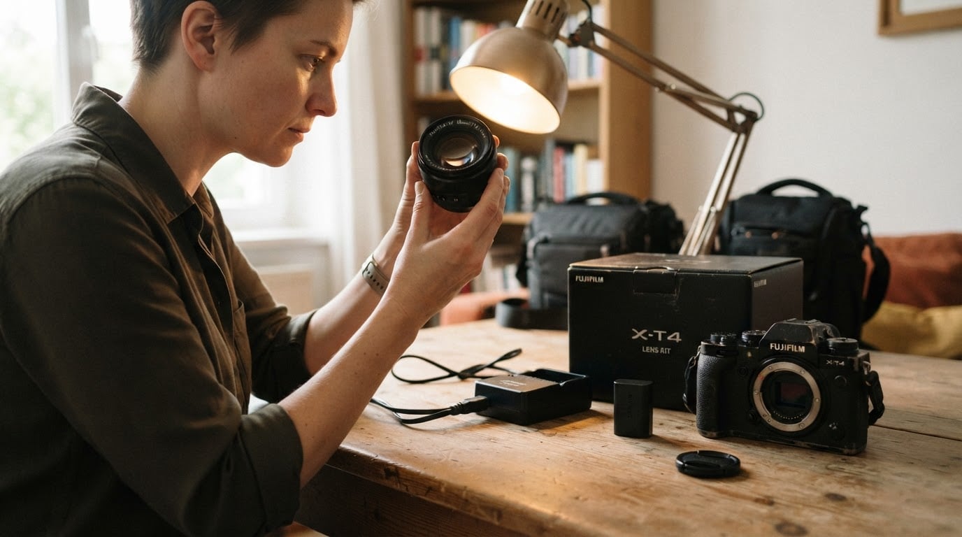 Editorial illustration for camera buying guide.
