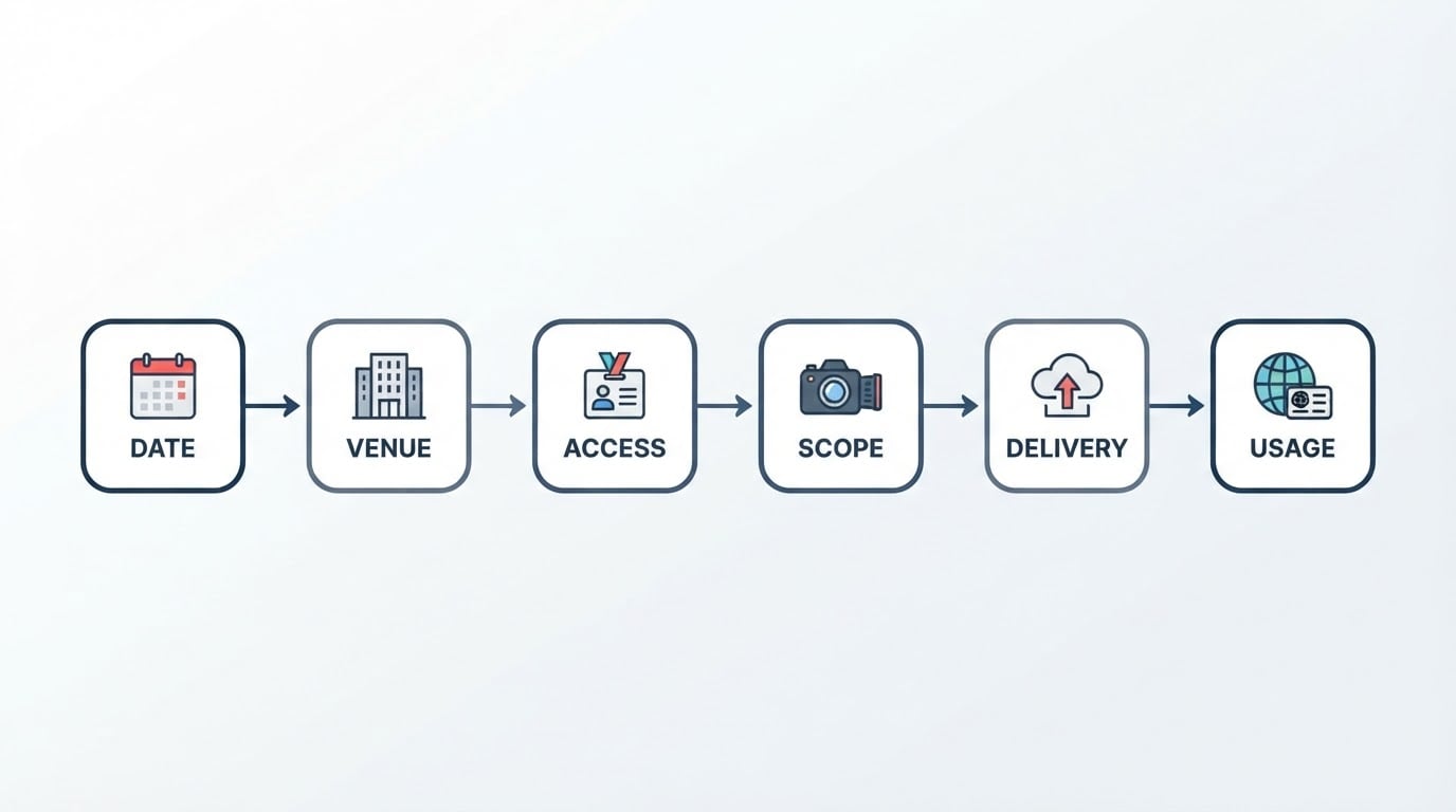 Workflow diagram for live music photographer.